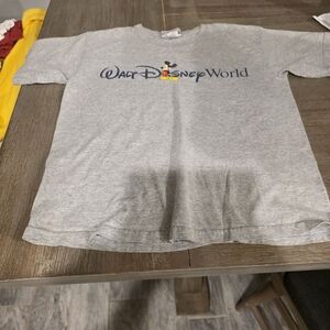 Disney Gray Kids T-Shirt with Mickey Mouse and Logo